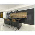 Affordable black kitchen cabinets with Independent Island